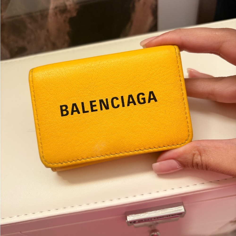 Balenciaga Vibrant Yellow Card Case